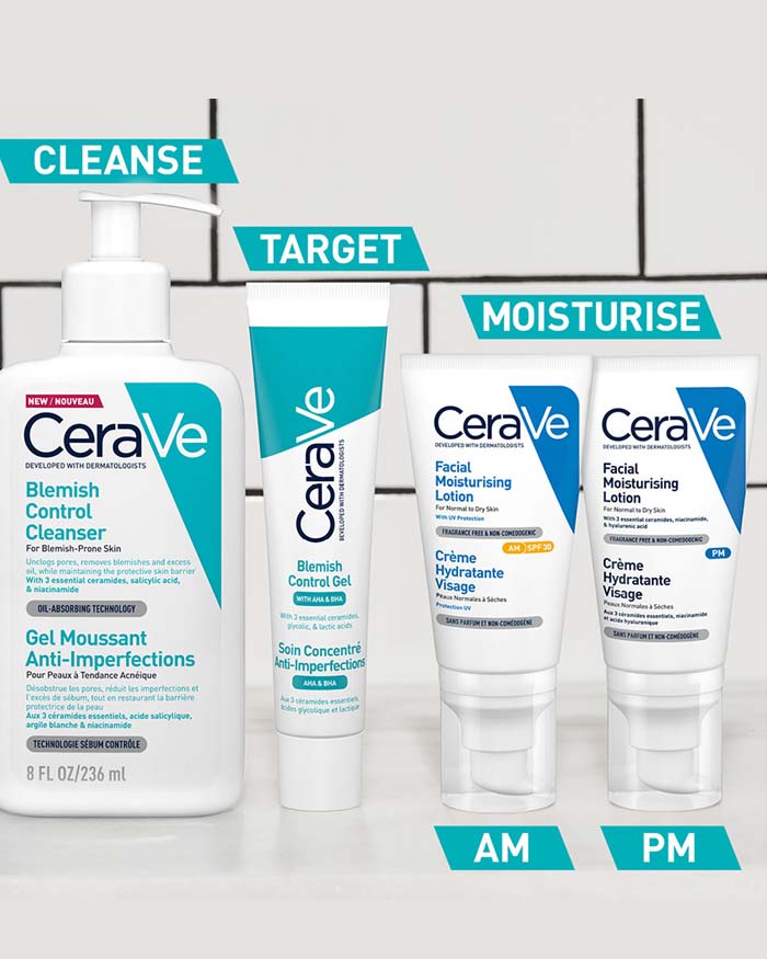 Blemish Control Cleanser
WITH SALICYCLIC ACID & CERAMIDES