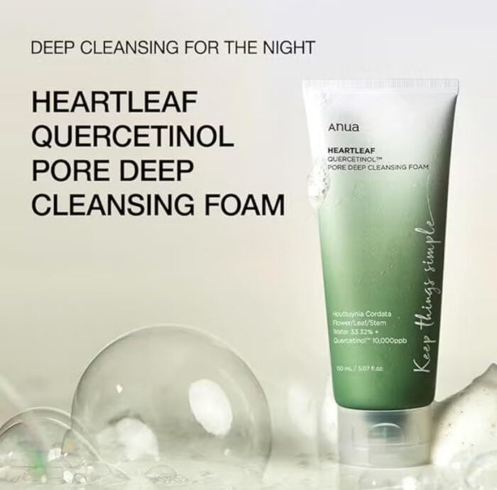 Anua Heartleaf Quercetinol Facial Deep Pore Cleansing Foam