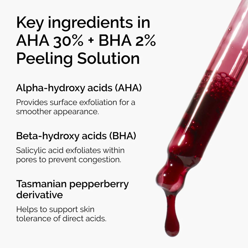 The Ordinary
AHA 30% + BHA 2% Peeling Solution