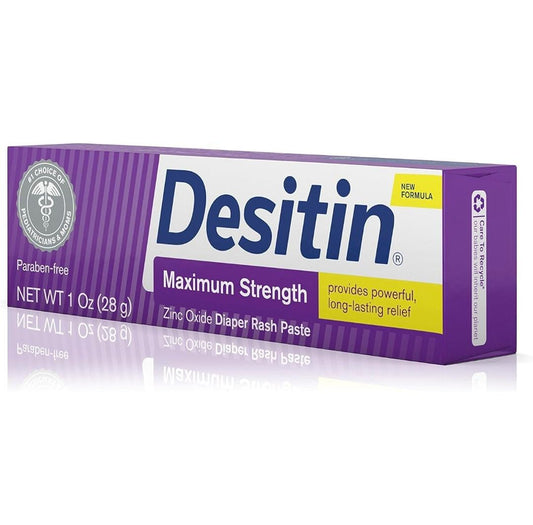Desitin Maximum Strength Baby Diaper Rash Cream with 40% Zinc Oxide, Travel Size, 1 oz