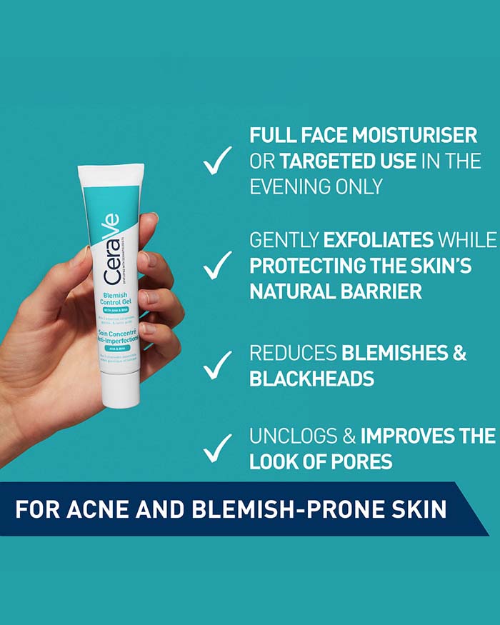 Blemish Control Gel
WITH SALICYCLIC ACID & CERAMIDES