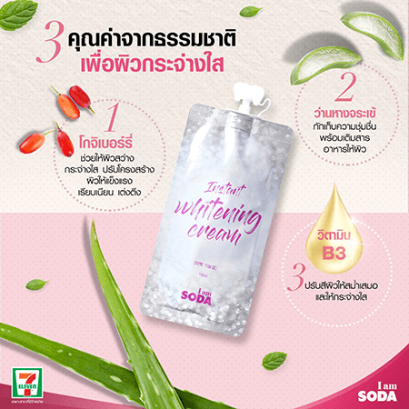 Iam soda whitening cream box of 6 packs