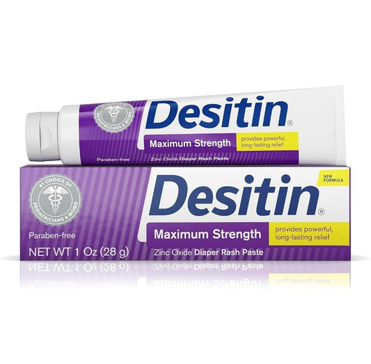 Desitin Maximum Strength Baby Diaper Rash Cream with 40% Zinc Oxide, Travel Size, 1 oz