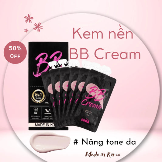 Box of 6 packs of BB cream the rucy I Am soda Bright colour SPF 35 10 ml