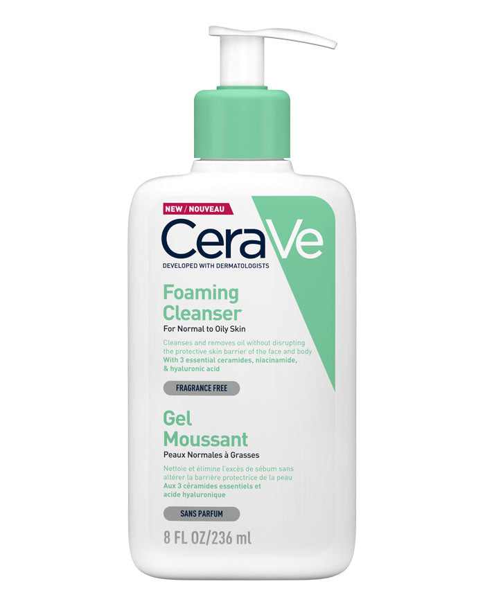 Foaming gel cleanser for normal-to-oily skin